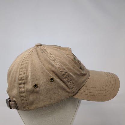 Rivers Edge Slideback Hat Tan One Size Adjustable Embroidered Camp David