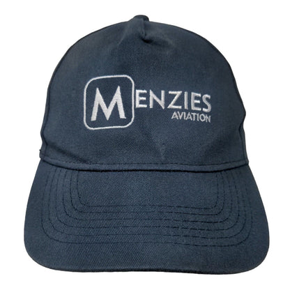 Menzies Aviation Strapback Hat Blue OSFA Embroidered Adjustable