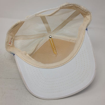 Yupoong Trucker Hat White Blue One Size Branson MO Ozark Music Hall Fame Banjo