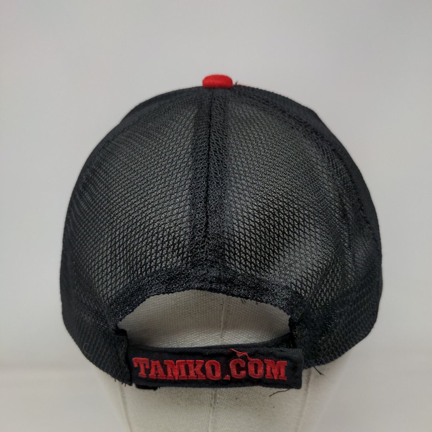 Tamko Building Products Strapback Mesh Back Trucker Hat Red OSFA Colorblock