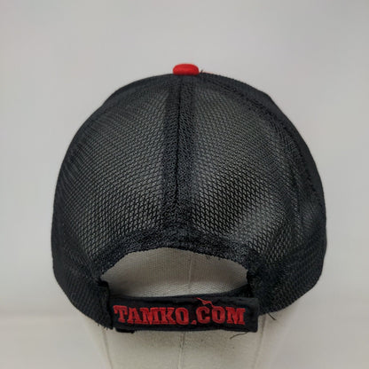 Tamko Building Products Strapback Mesh Back Trucker Hat Red OSFA Colorblock