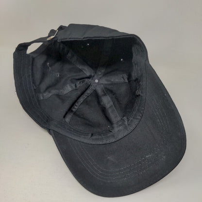Rose Slideback Hat Black One Size Embroidered Adjustable 6 Panel