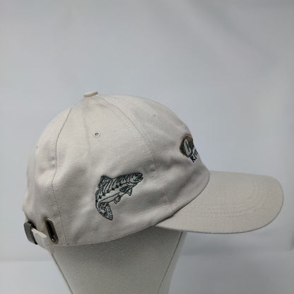 Columbia River Gorge Slideback Hat Tan OSFA Embroidered Fish Ahead