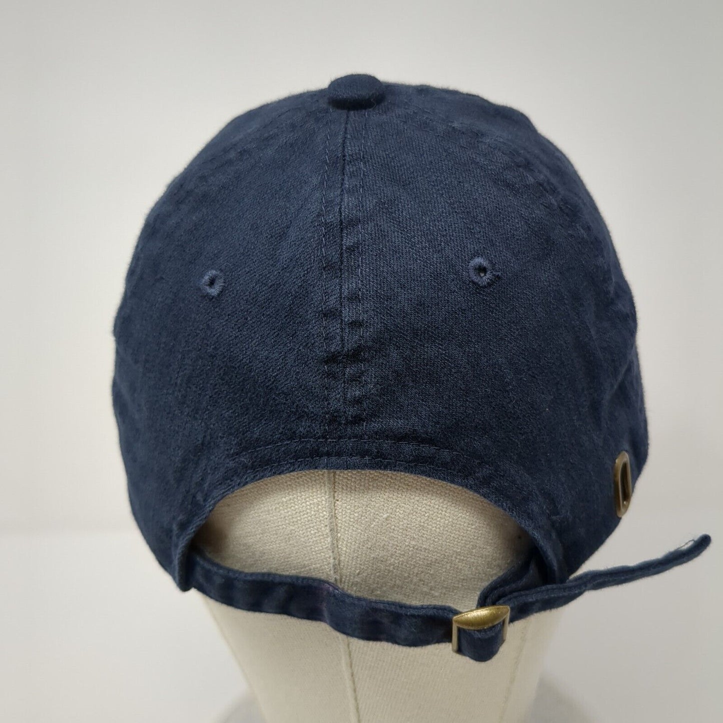 Unbranded Slideback Hat Blue One Size Adjustable Vented Holes 6 Panel Blank