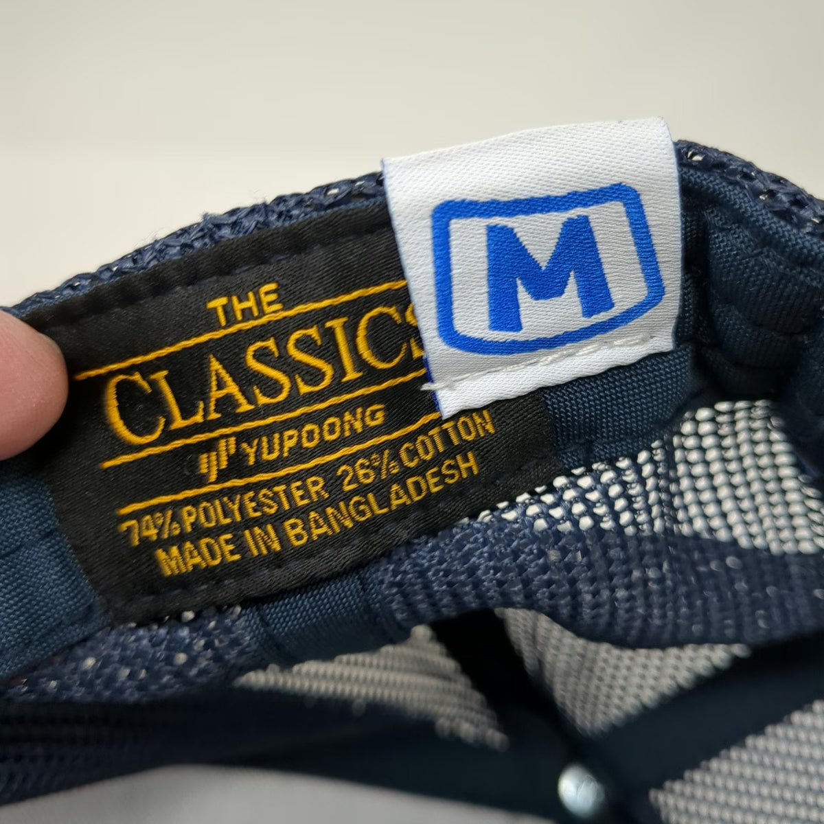 Yupoong Trucker Hat Blue One Size Mygrant Glass Co Patch Mesh Back Snapback