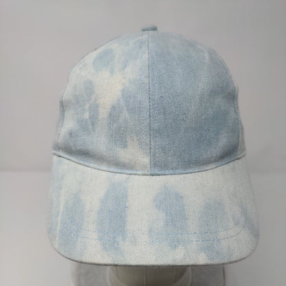 Unbranded Strapback Hat Blue One Size Adjustable Denim Tie Dye 6 Panel