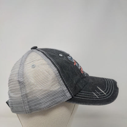 Grateful Thankful Blessed Trucker Hat Gray One Size Mesh Back Distressed Katydid