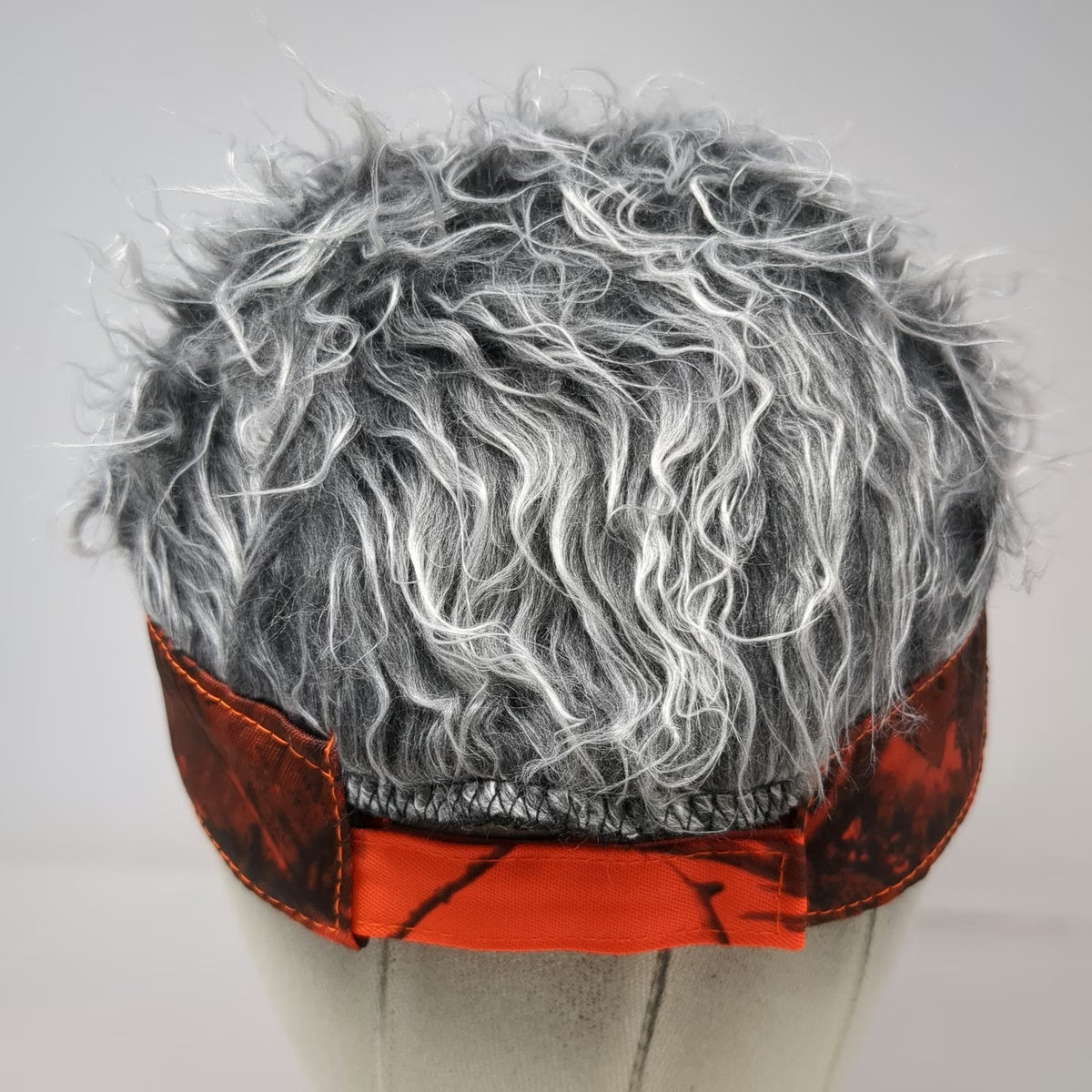 Orange Baseball Cap Camo Faux Hair One Size Novelty Hunting Visor Costume Hat