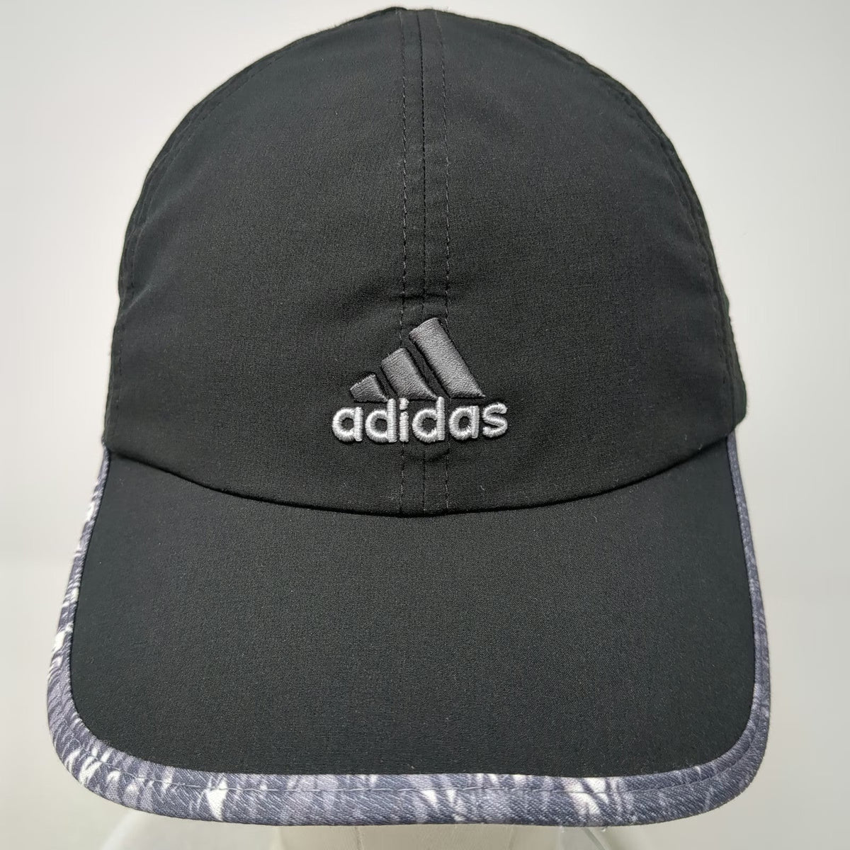 Adidas Baseball Cap Black OSFM Performance ClimaCool Graphic Brim Strapback Hat