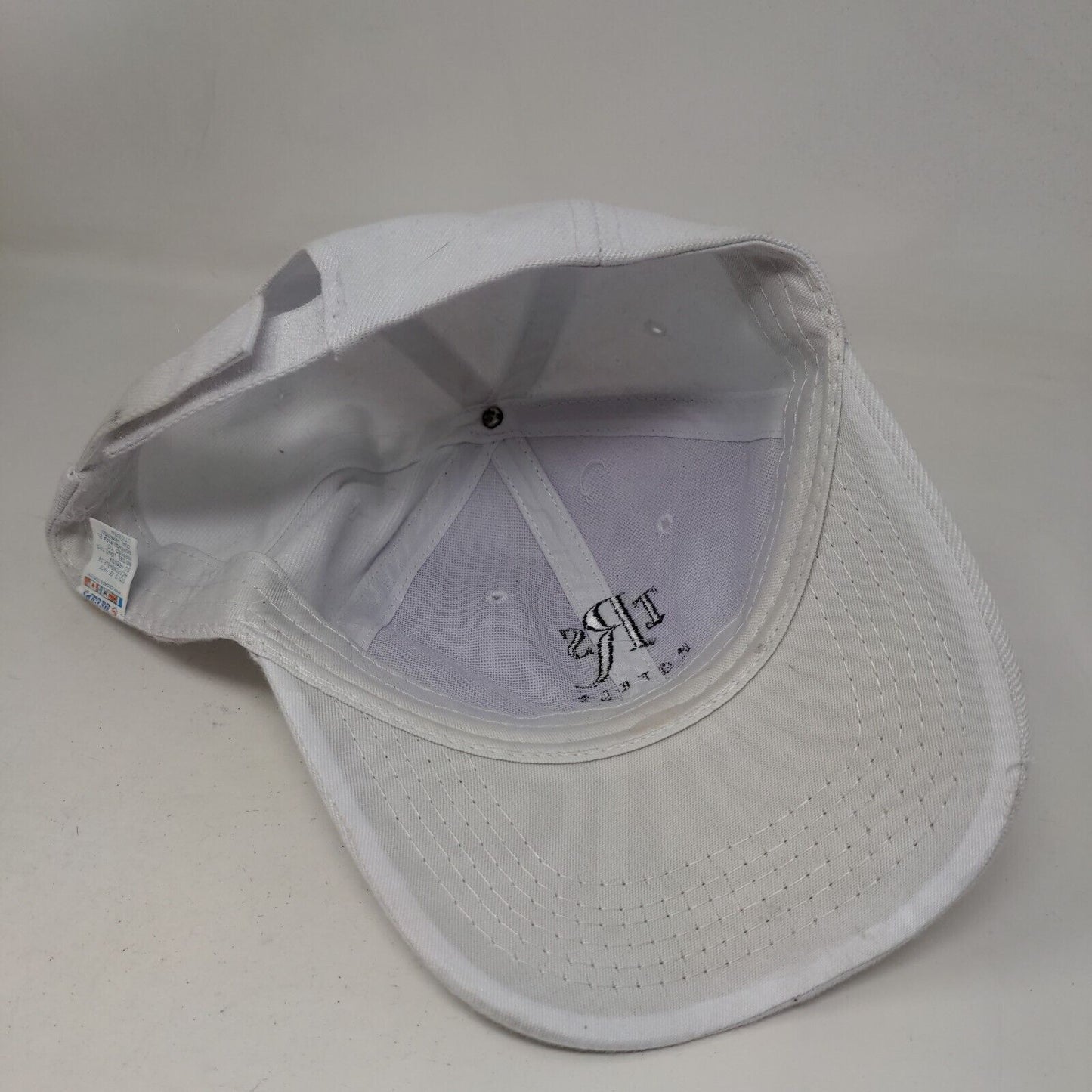 TRS Hotels Strapback Hat White One Size Adjustable Embroidered Logo Oscaps