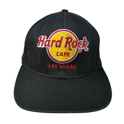Hard Rock Cafe Las Vegas Snapback Hat Black OSFA Adjustable 6 Panel
