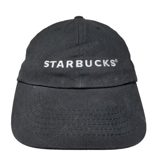 Starbucks Men's Strapback Hat Black Embroidered Starbucks Employee Barista Logo