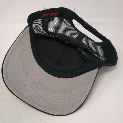Otto Trucker Hat Black One Size Salmon River Brewery McCall Idaho Mesh Snapback