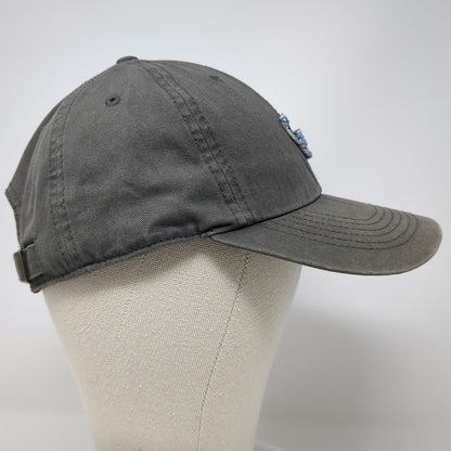 Life is Good Baseball Cap Gray One Size Slideback Blue Heart Patch Cotton Hat