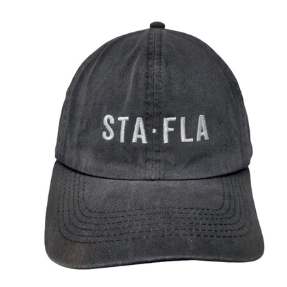 STA FLA Slideback Hat Black One Size Solid Embroidered Big Accessories