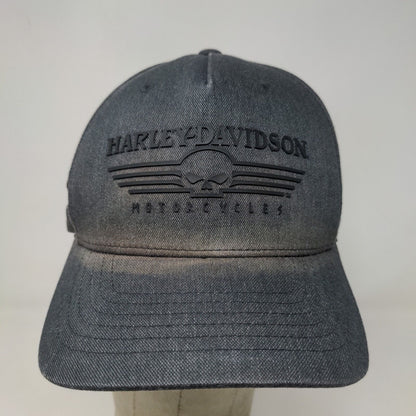 Harley Davidson Men's Fitted Hat Gray Size L/XL 3D Genuine Motorclothes Logo