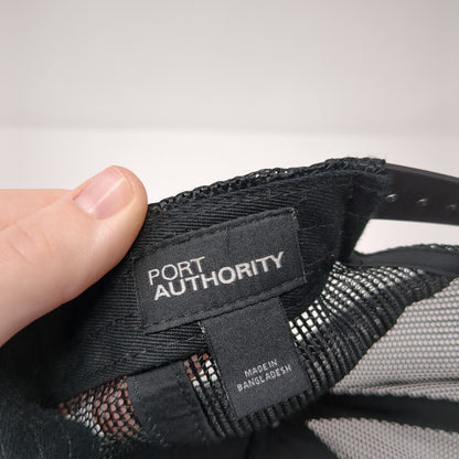 Letter M Snapback Mesh Back Trucker Hat Black OSFA Port Authority