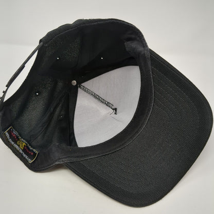 US Army Veteran Snapback Hat Black One Size Adjustable Embroidered Eagle Crest
