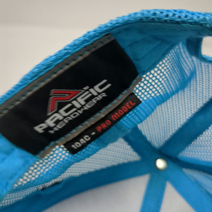 Pacific Headwear Trucker Hat Black Blue One Size Bowfishing Store Mesh Snapback