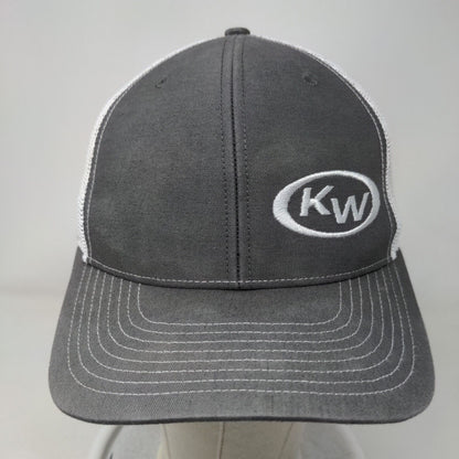 KW Snapback Mesh Back Trucker Hat Gray One Size Embroidered Richardson