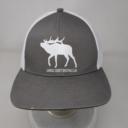 Caribou County Shooting Club Adult Snapback Trucker Hat Gray OS Mesh Outdoor Cap