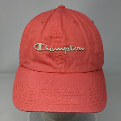 Champion Slideback Hat Pink OSFA Embroidered Adjustable Vent Holes