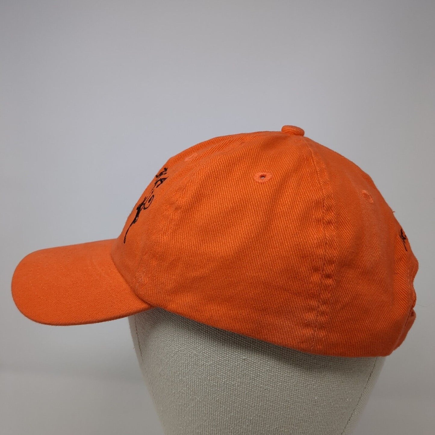 Costa Rica Pura Vida Strapback Hat Orange One Size Embroidered Morpho