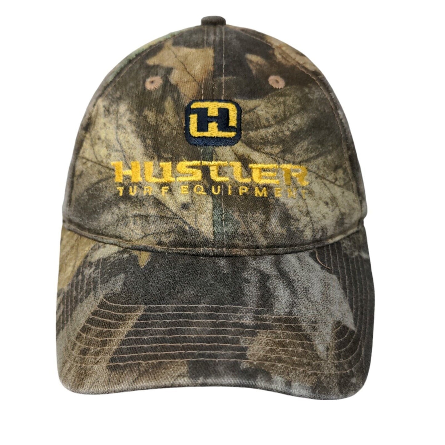 Hustler Turf Equipment Snapback Hat Camo One Size Embroidered Daystone