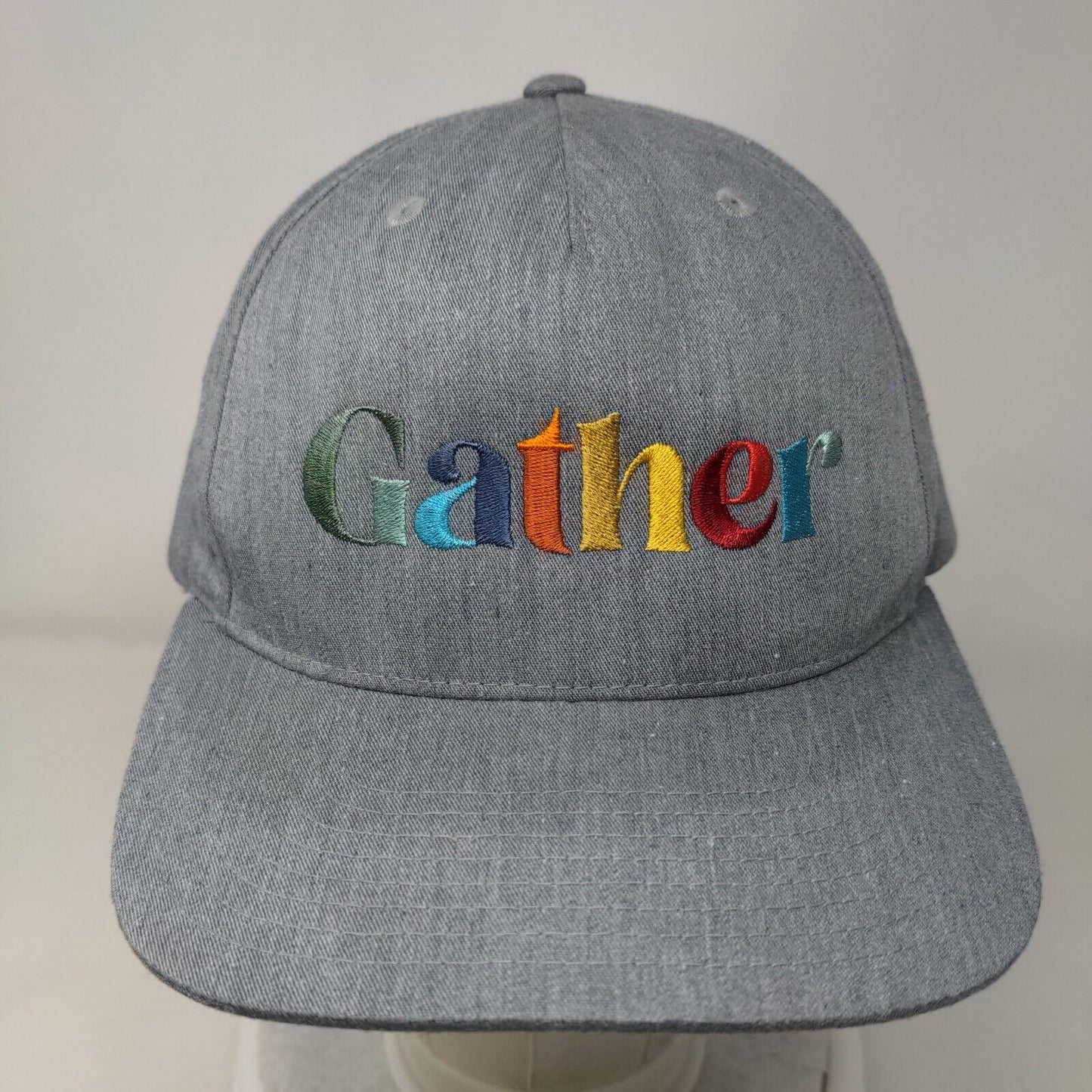 Gather Snapback Hat Gray One Size Adjustable Embroidered Richardson