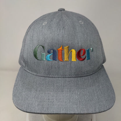 Gather Snapback Hat Gray One Size Adjustable Embroidered Richardson