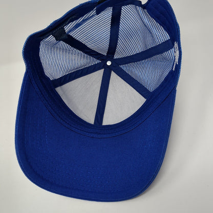 Hubble Homes Strapback Mesh Back Trucker Hat Blue One Size Adjustable