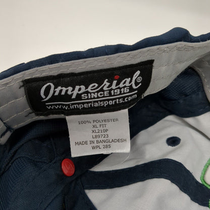 Clear Mountain Bank Strapback Hat Blue XL Fit Adjustable Embroidered Imperial