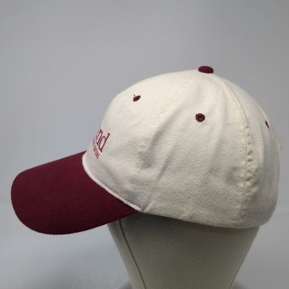 HeadShot Baseball Cap White Red One Size Eyeland Optical Centers Slideback Hat