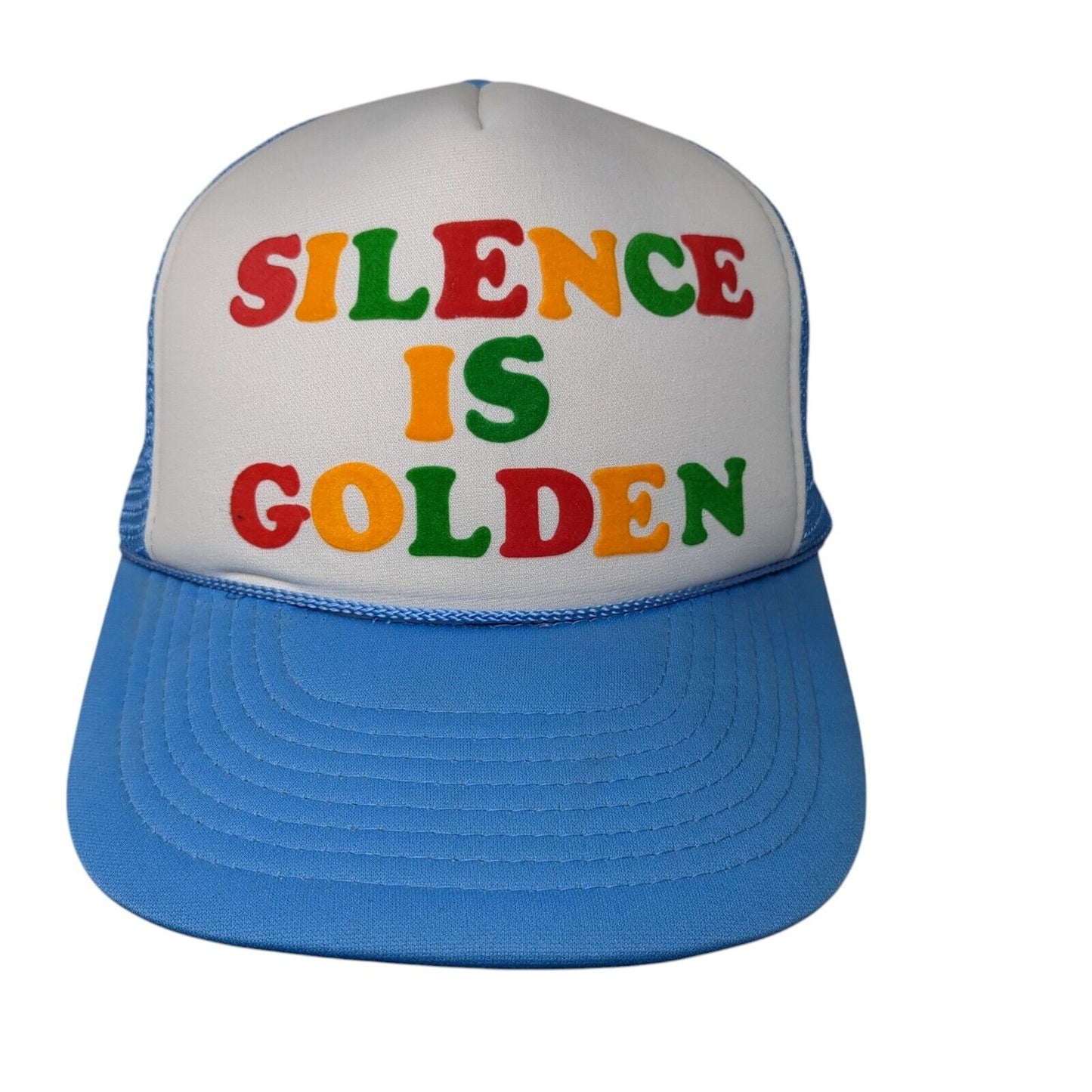 Silence Is Golden Snapback Rope Trucker Hat Multi OSFA Mesh Back Mohr's