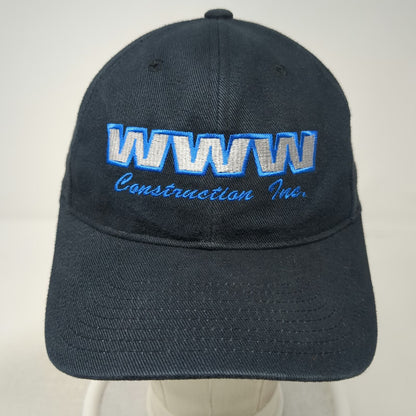 Yupoong Baseball Cap Blue One Size WWW Construction Inc Logo Strapback Work Hat