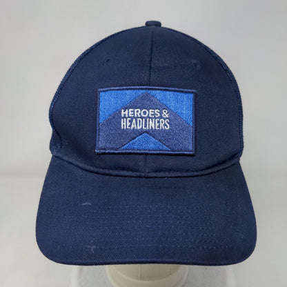 Heroes & Headliners Snapback Mesh Back Trucker Hat Blue One Size Walmart