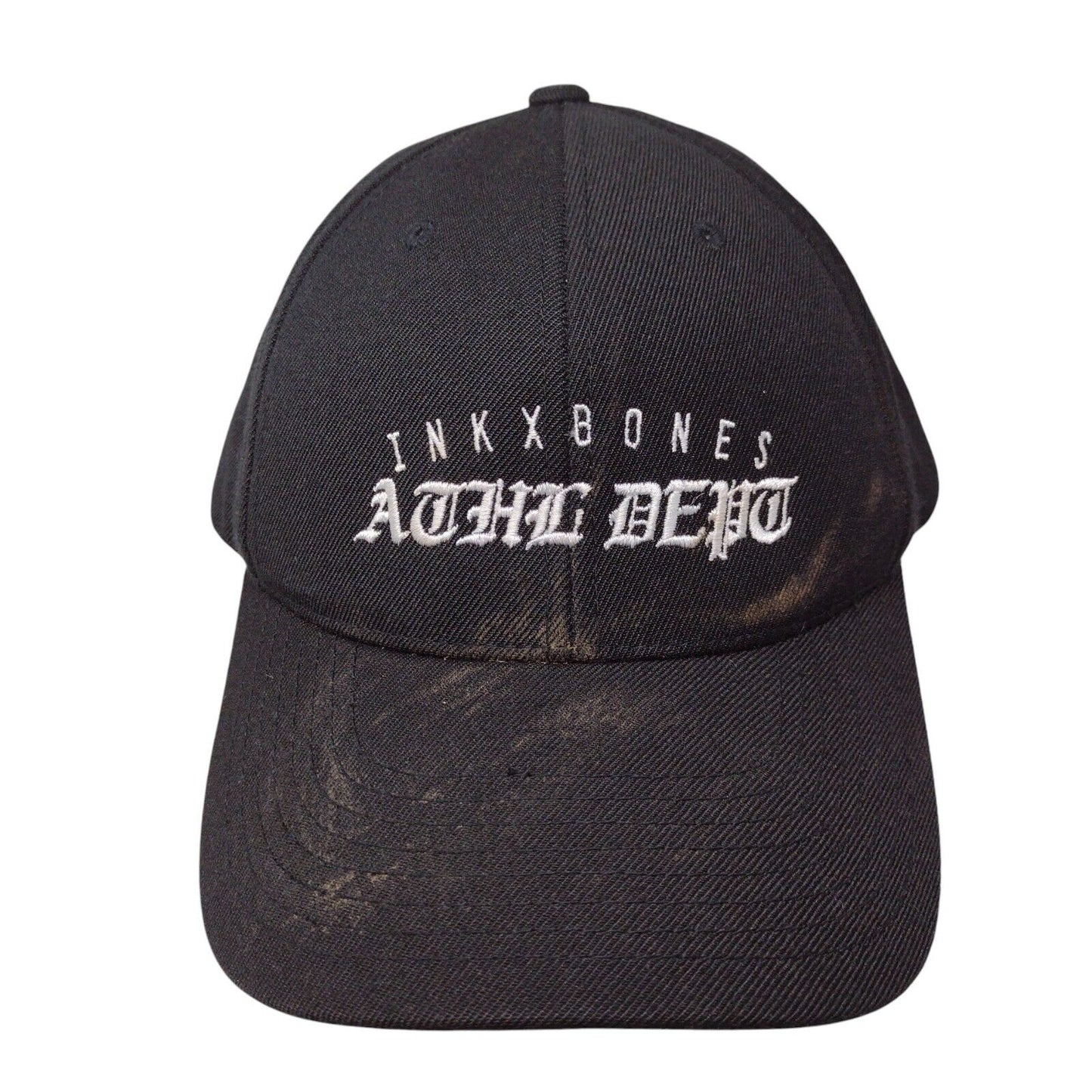 Ink X Bones Athl Dept Snapback Hat Black OS Adjustable The Classics Yupoong