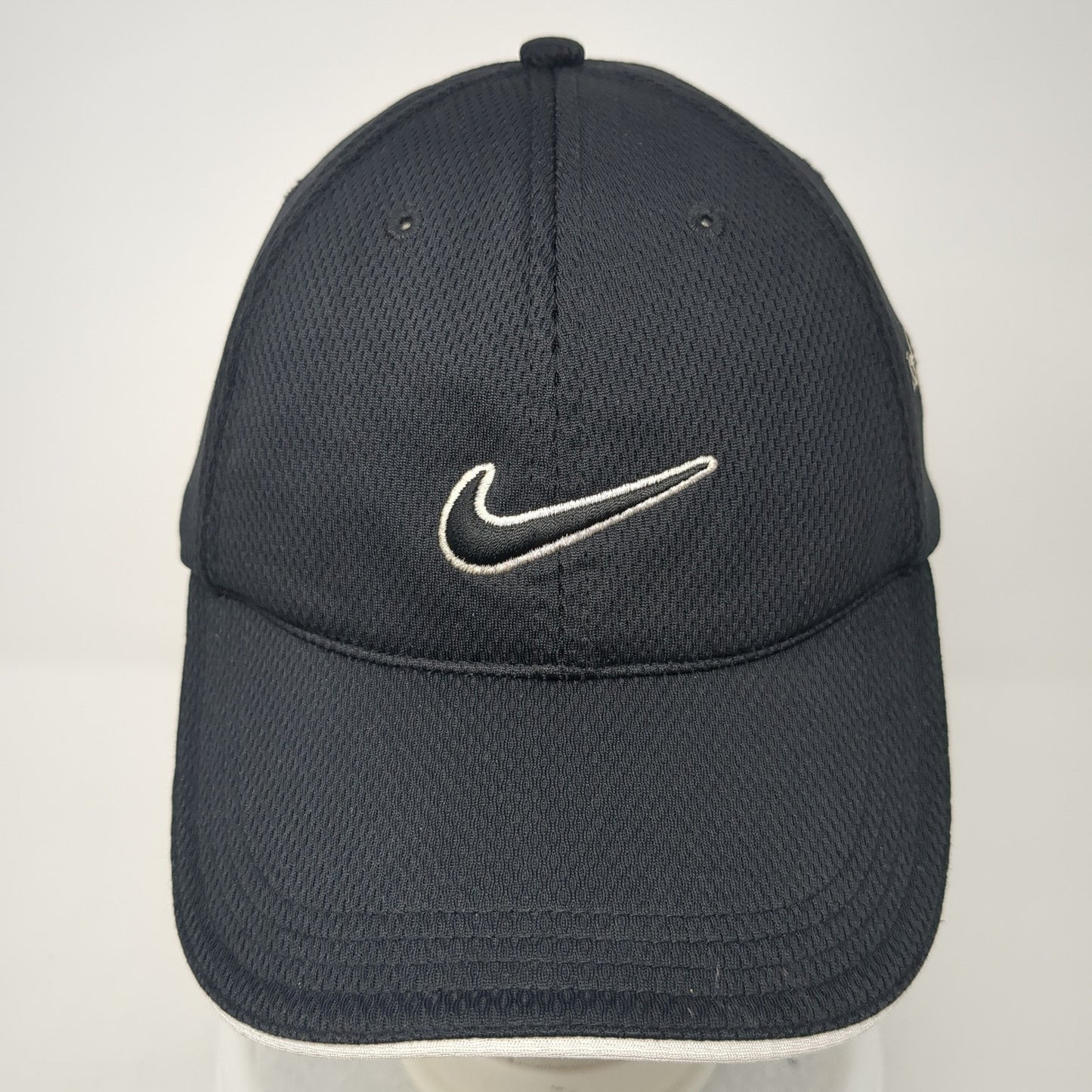 Nike Golf Shoal Creek Strapback Hat Black One Size Embroidered Swoosh