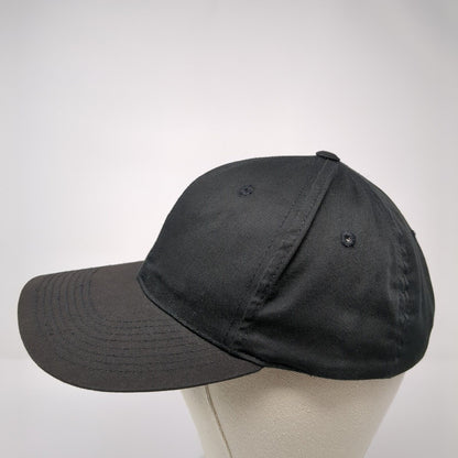 Roebucks Slideback Hat Black One Size Adjustable Vented Holes 6 Panel Blank
