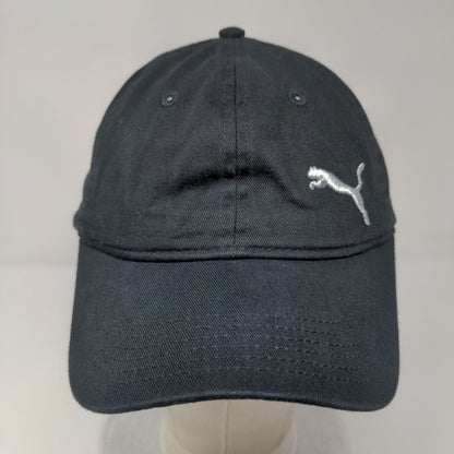 PUMA Slideback Hat Black OSFA Adjustable Embroidered 6 Panel Cotton