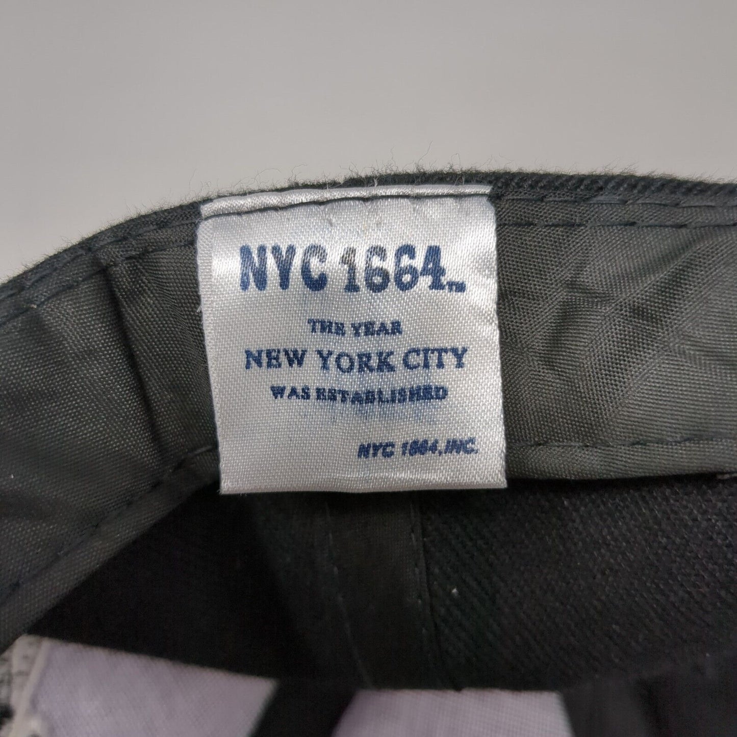 New York 1664 Strapback Hat Black OSFA Solid Adjustable Embroidered