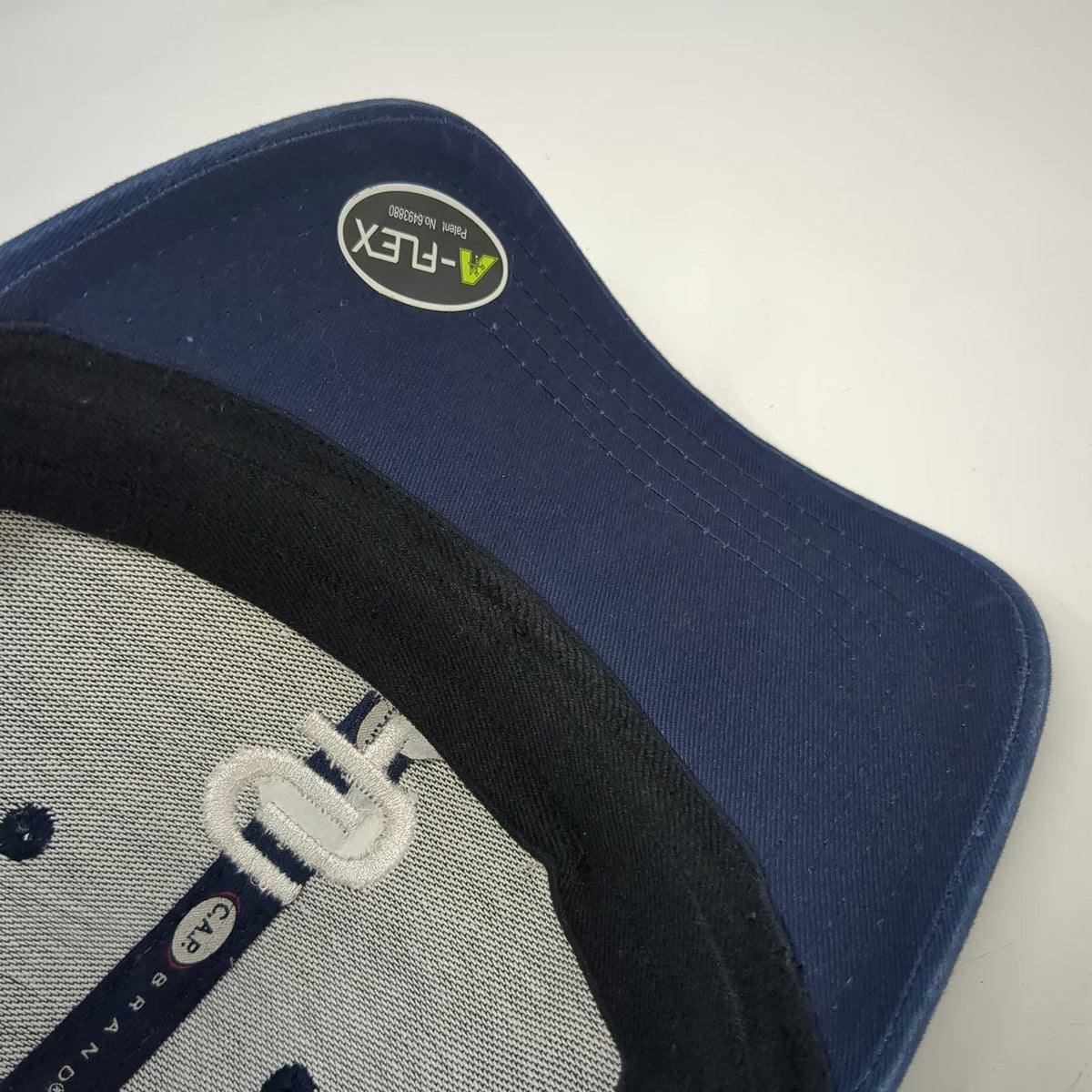 C.A.P. Brands Baseball Cap Blue M Cumberland Perry AVTS Stretch Fit Hat Logo CP