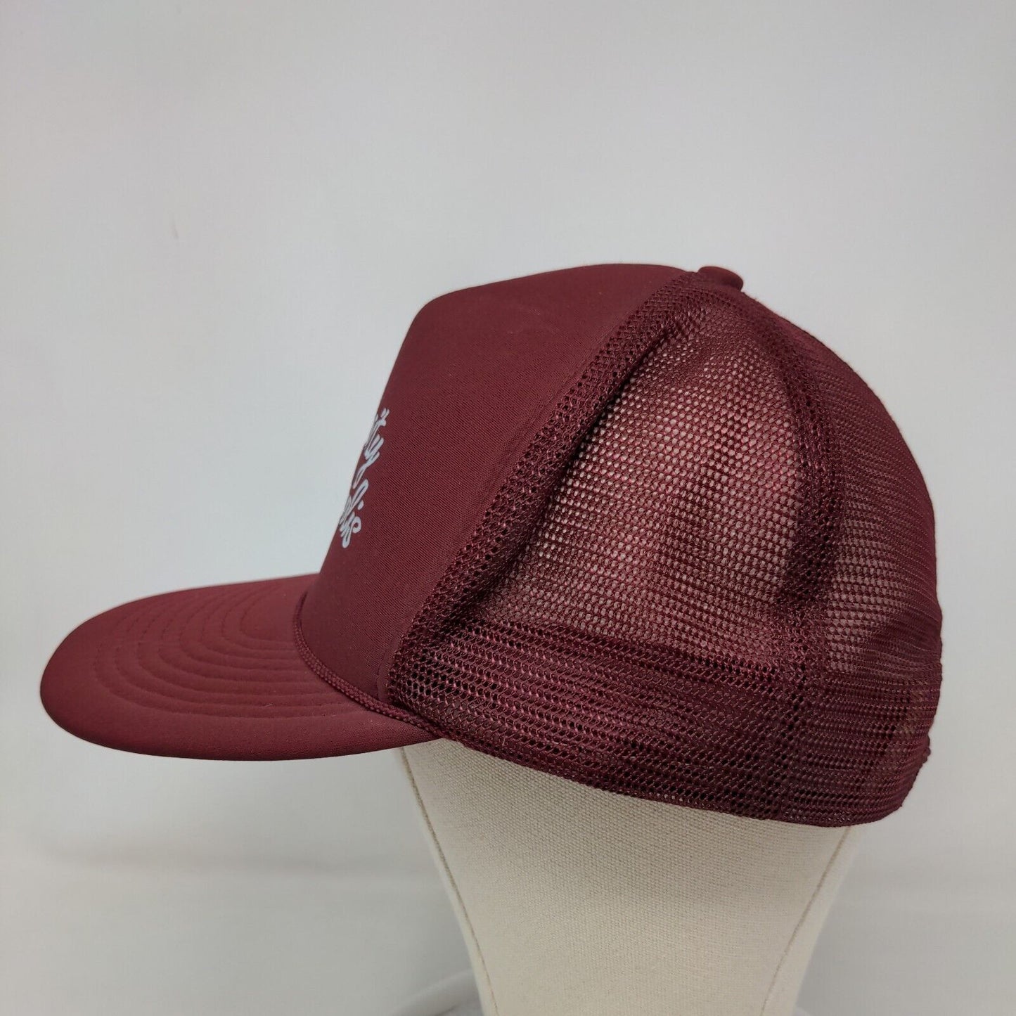 Nissin Men's Snapback Trucker Hat Red OSFA University of Indianapolis Vintage