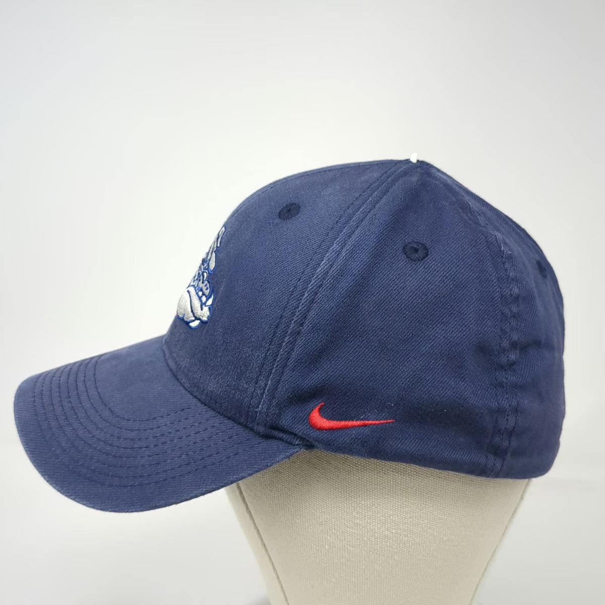 Nike Gonzaga Bulldogs NCAA Cap Blue One Size OSFM Swoosh Flex Stretch Fit Hat