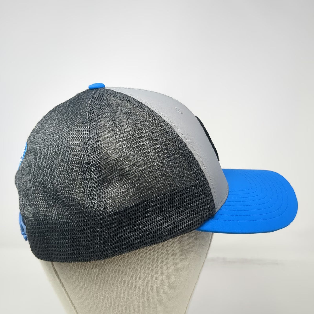 Richardson Trucker Hat Gray Blue One Size Snapback Mesh Franklin Building Supply