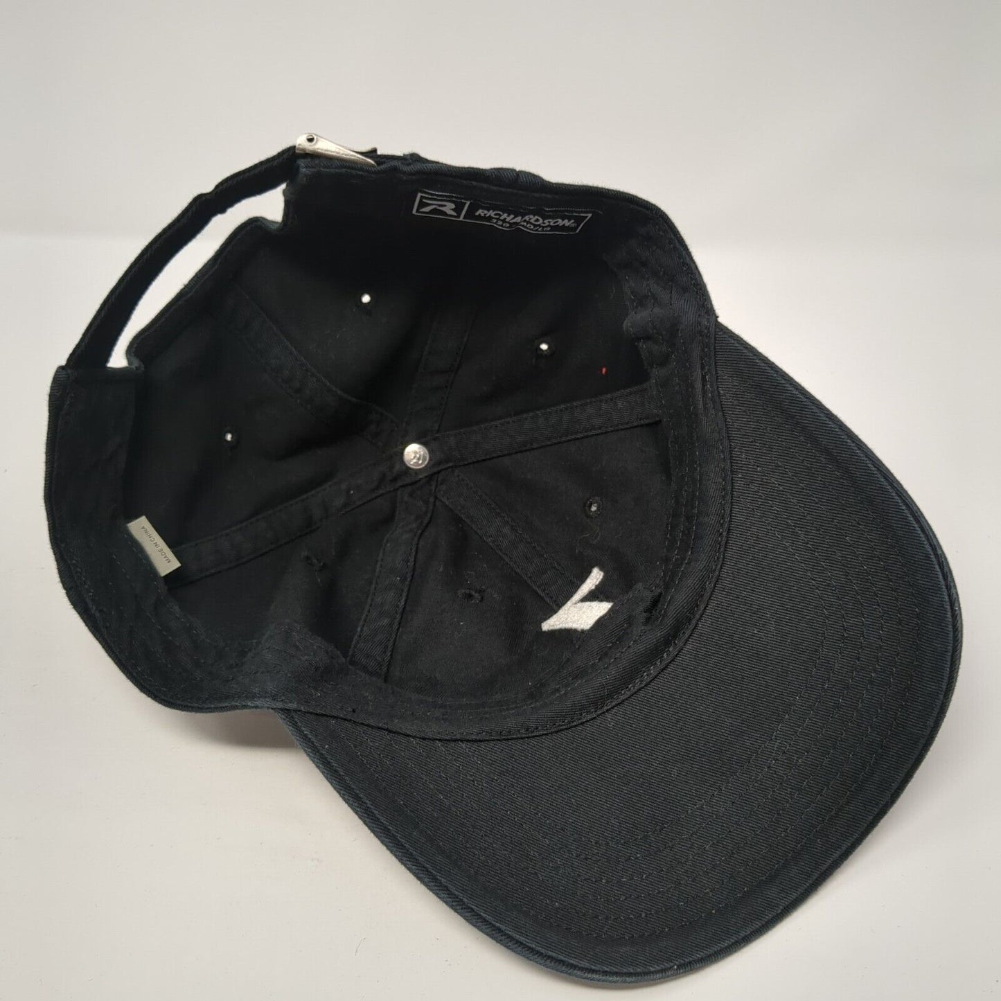 Number 7 Slideback Hat Black M/L Adjustable Vented Holes Richardson Cotton