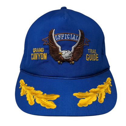 Official Grand Canyon Trail Guide Snapback Hat Blue OSFA Adjustable Rope