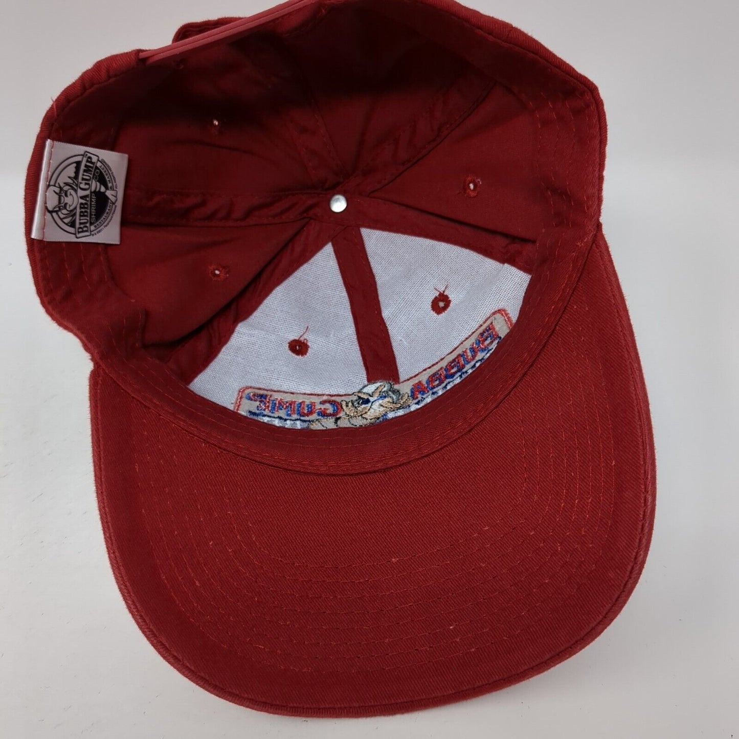 Bubba Gump Shrimp Co. Snapback Hat Red OS Adjustable Embroidered 6 Panel