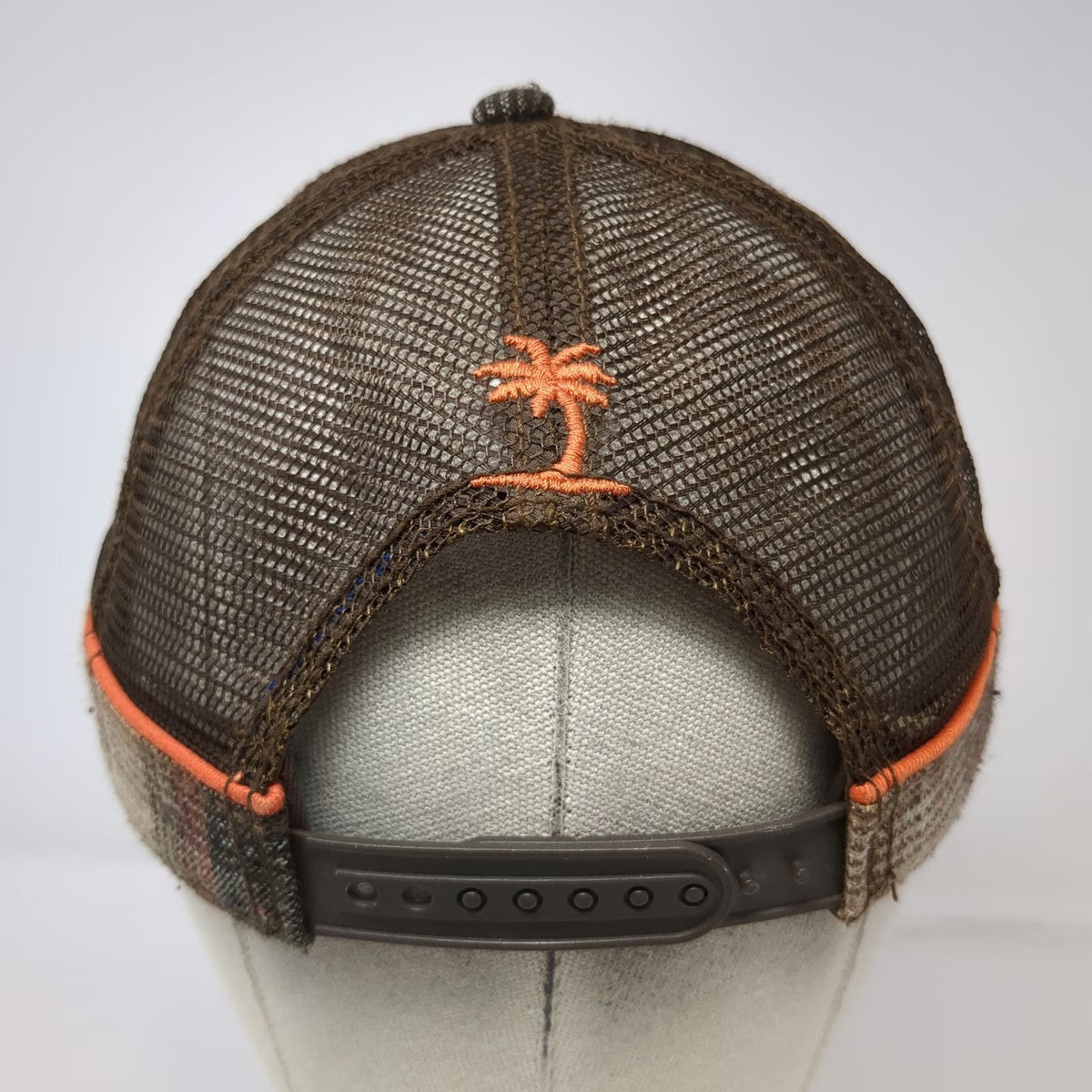 Hooters Brown Trucker Hat One Size Plaid Las Vegas Casino Hotel Snapback Hat