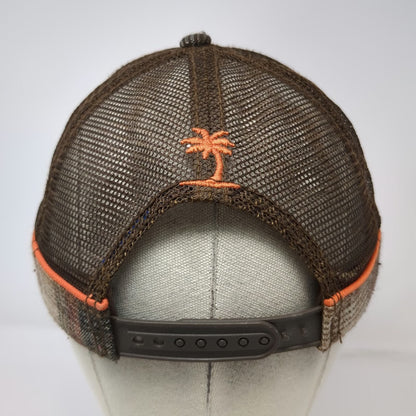 Hooters Brown Trucker Hat One Size Plaid Las Vegas Casino Hotel Snapback Hat